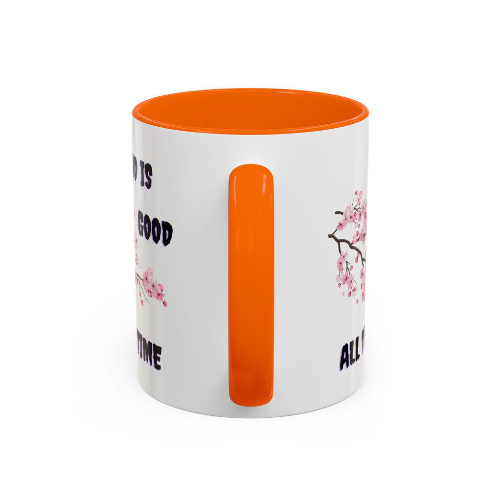 Inspirational Coffee Mug - God is Good, Floral Design, Gift for Faith Friends, Perfect for Mother's Day, Church Gatherings, Daily Motivation