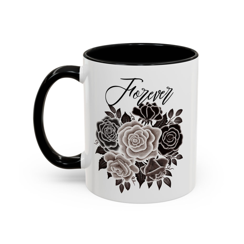 Elegant Floral Accent Coffee Mug for Coffee Lovers, Gift for Her, Home Decor, Valentine's Day, Birthday