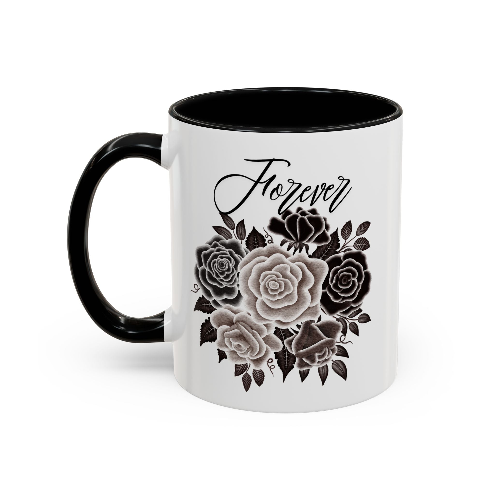 Elegant Floral Accent Coffee Mug for Coffee Lovers, Gift for Her, Home Decor, Valentine's Day, Birthday