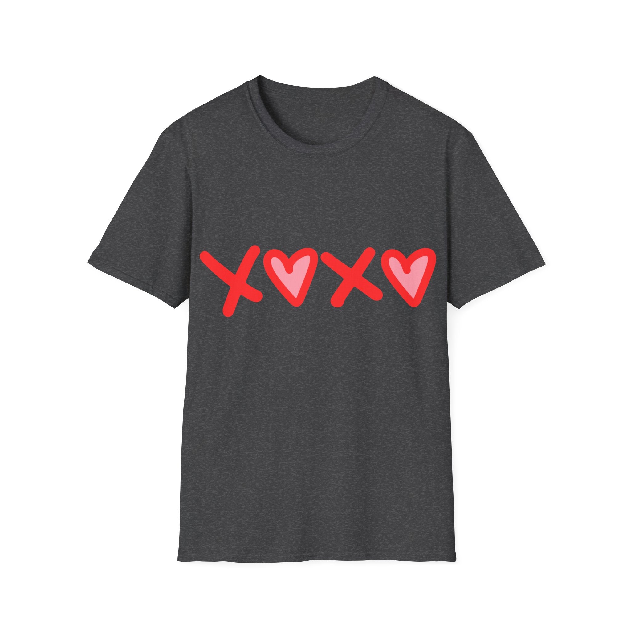 XX Valentine’s Day Tee – Cute Red Heart Hugs & Kisses T-Shirt