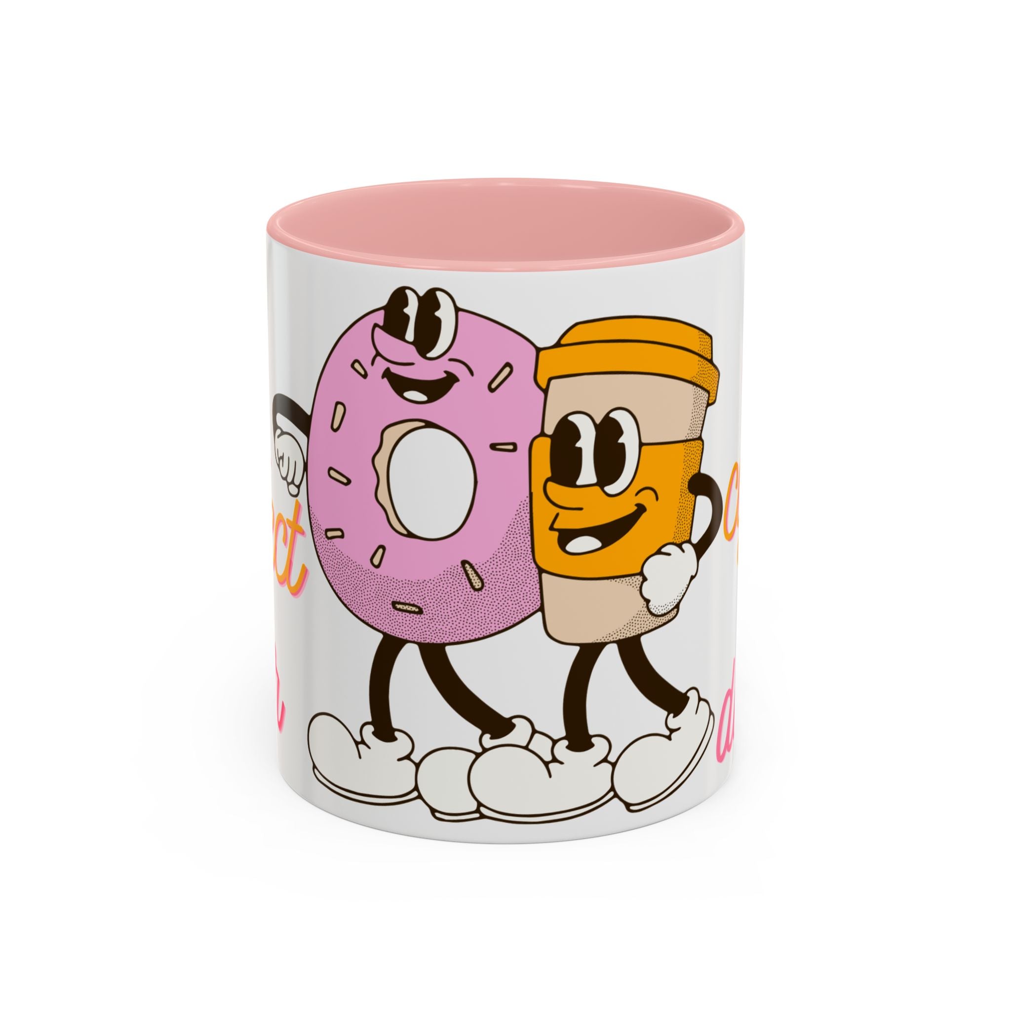 Like Coffee & Donuts Accent Coffee Mug — Cute Donut & Coffee Cup Design (11/15oz)