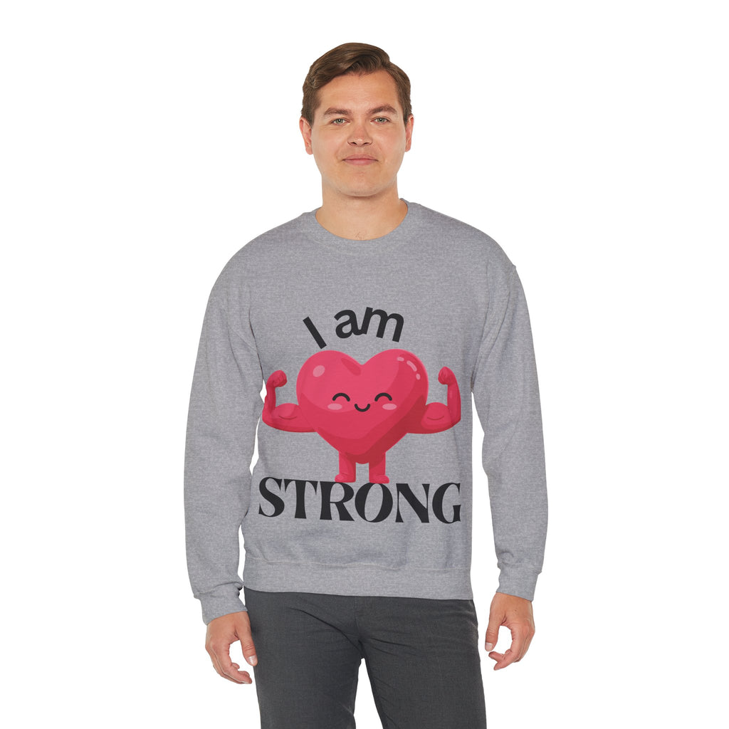 I Am Strong Heart Crewneck Sweatshirt