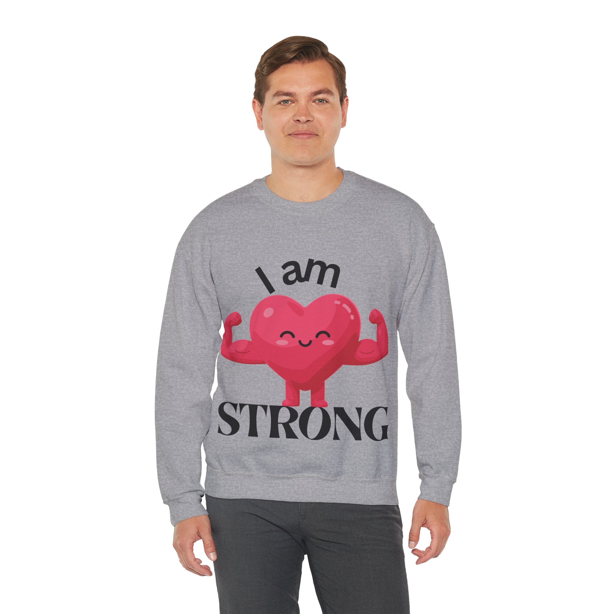 I Am Strong Heart Crewneck Sweatshirt