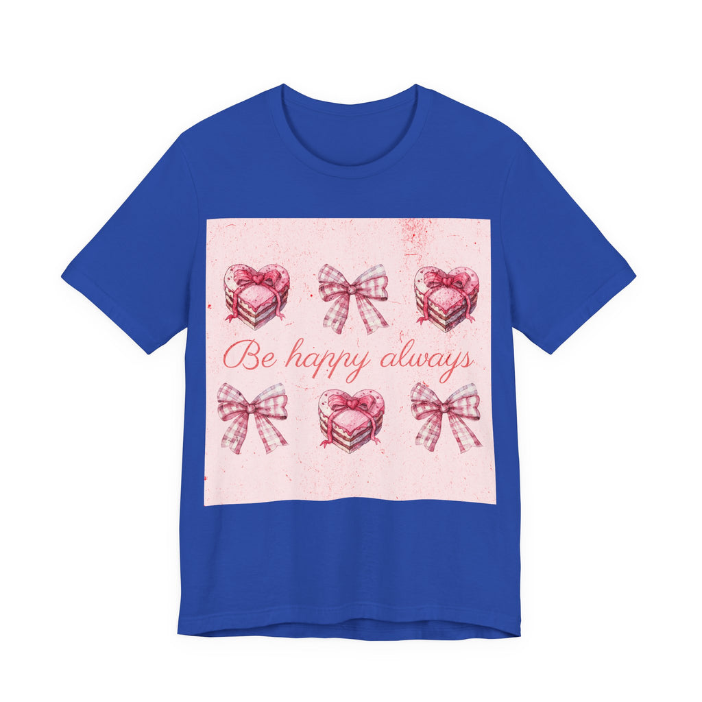 Happy Hearts Tee, Casual Gift T-Shirt, Positive Vibes Shirt, Birthday Outfit, Everyday Wear, Cheerful Top