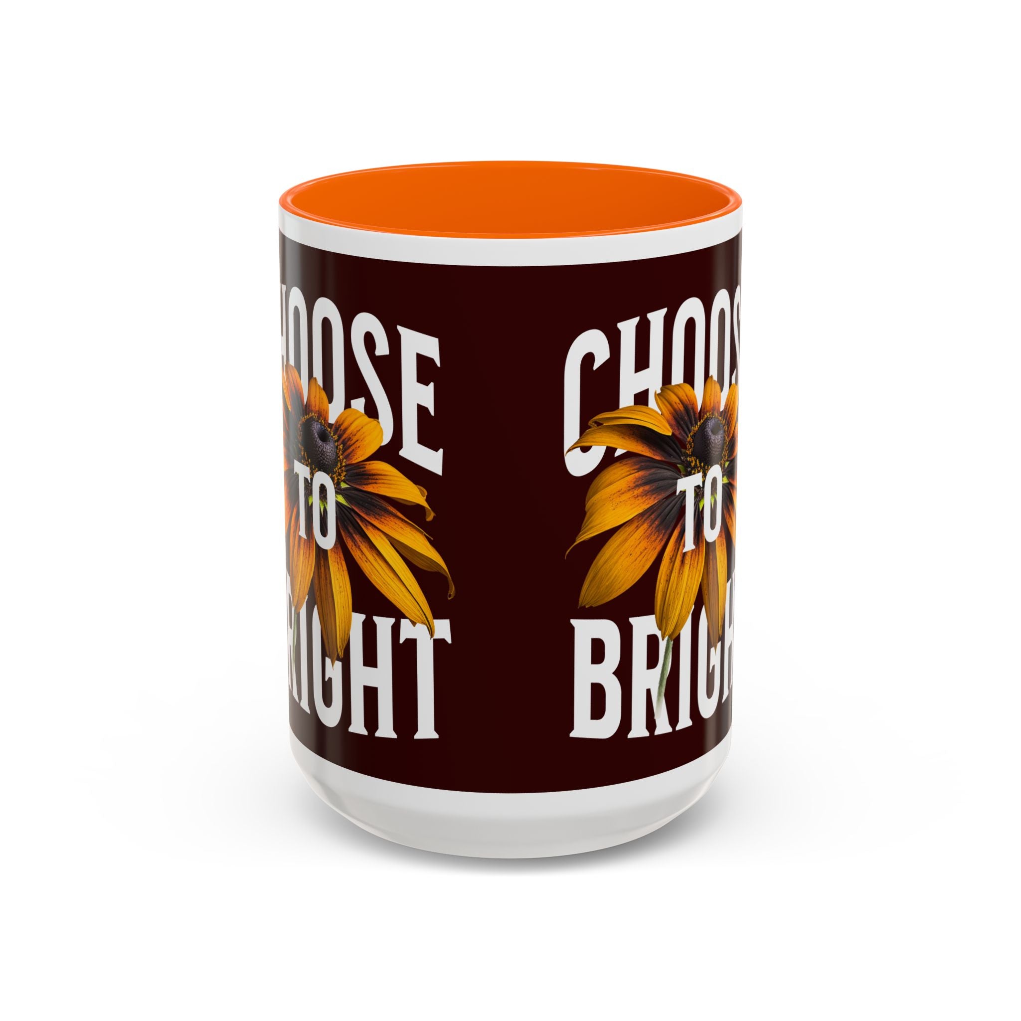 Choose to Be Bright Coffee Mug — Sunflower Accent Ceramic Mug (11/15oz)