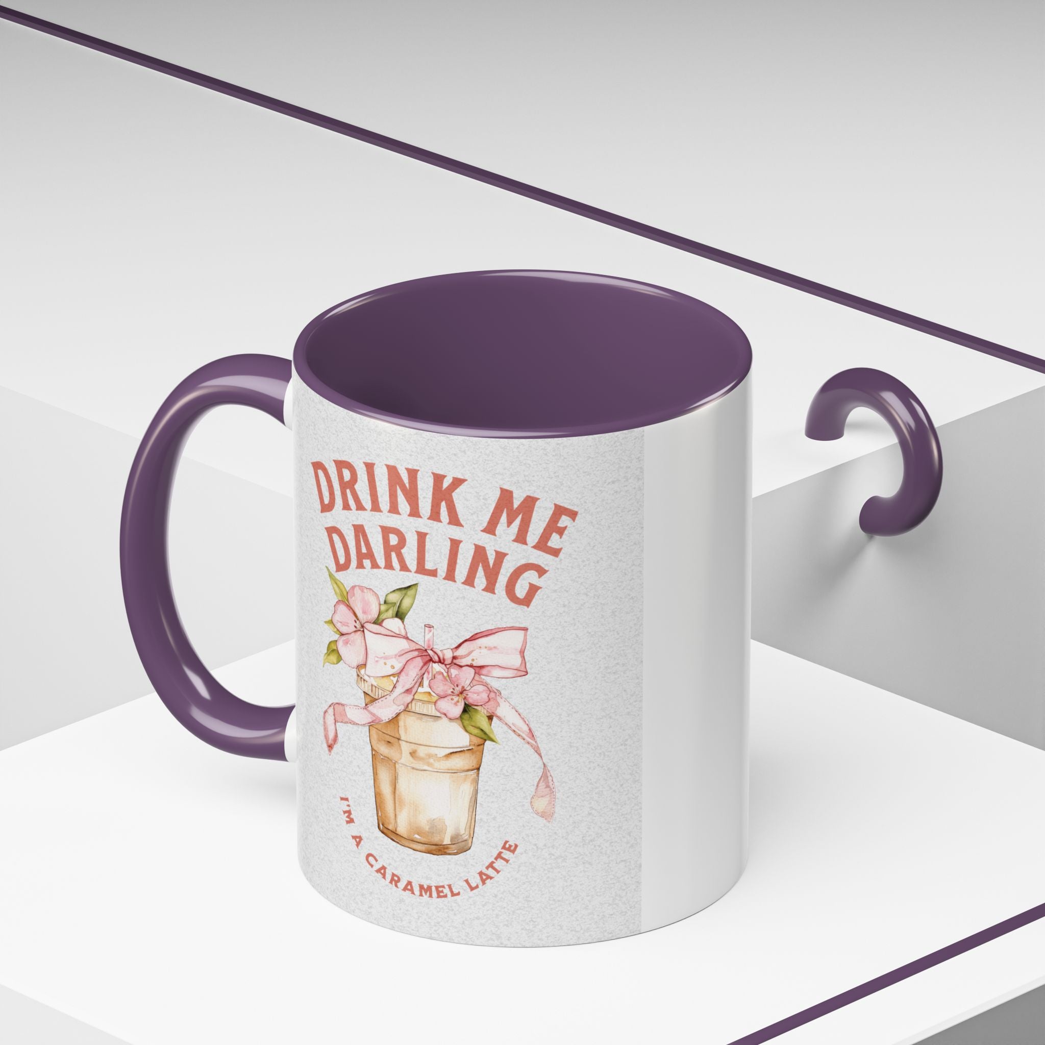 Darling Caramel Latte Coffee Mug - Fun Accent Design for Coffee Lovers