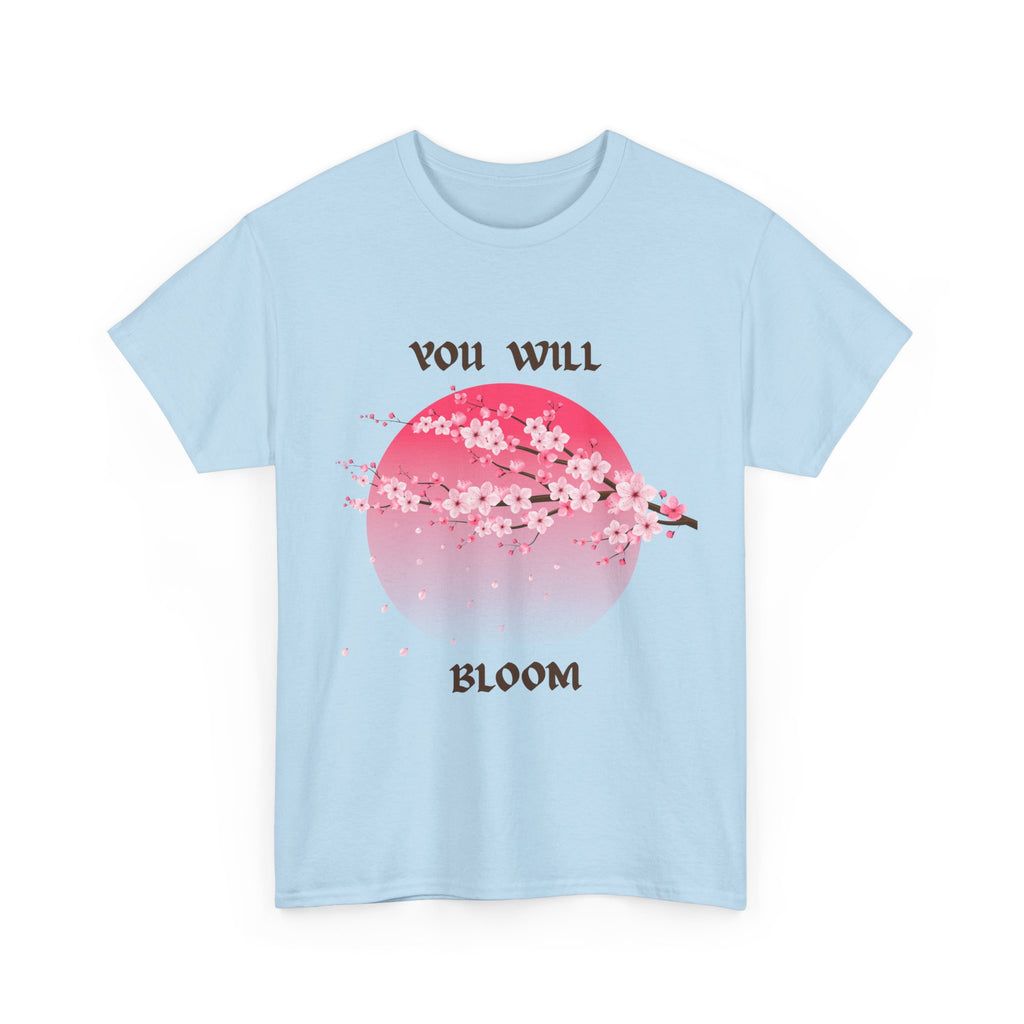 You Will Bloom T-Shirt — Cherry Blossom Inspirational Tee
