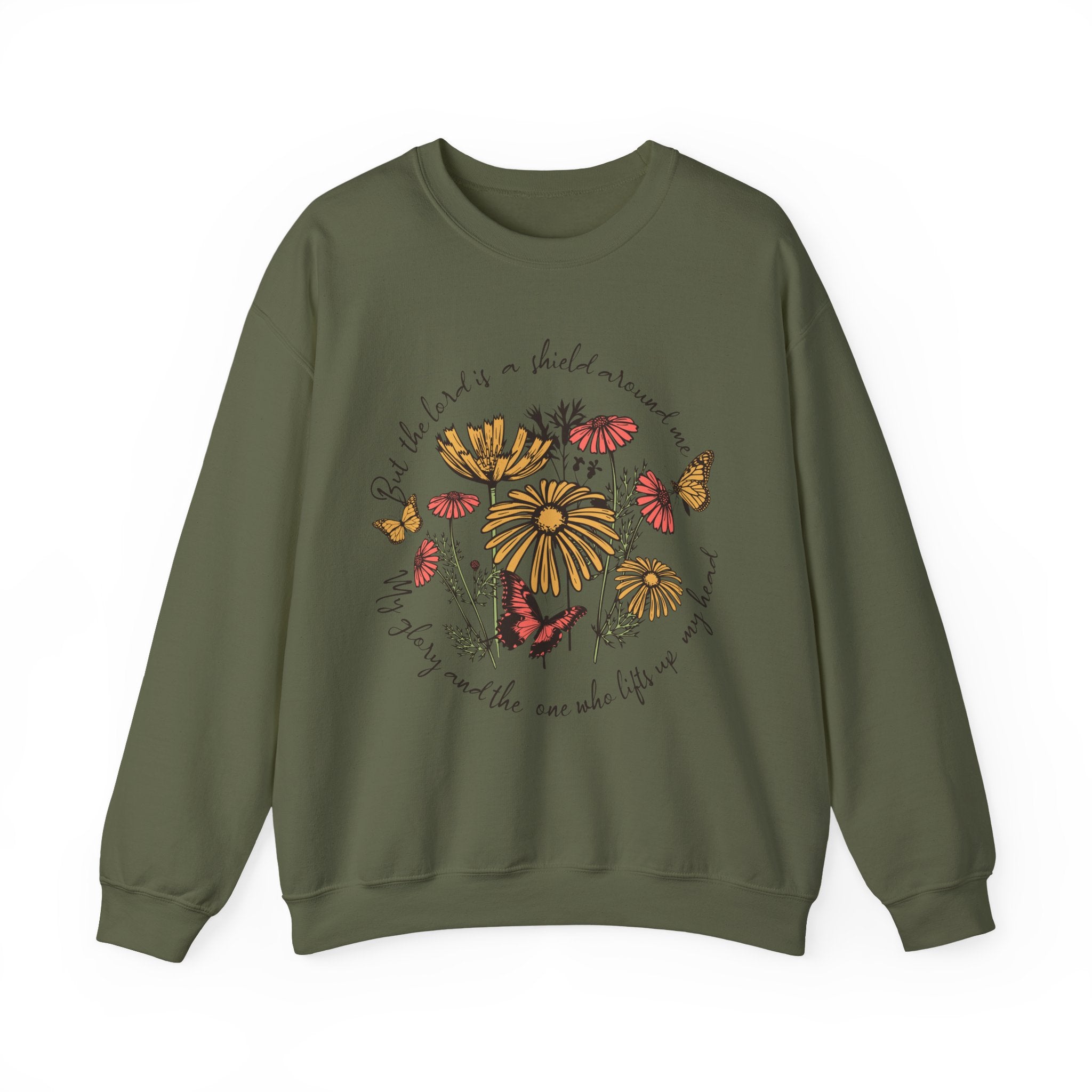 Nature-Inspired Inspirational Sweatshirt for All Seasons, Motivational Gift for Her, Floral Crewneck, Comfortable Everyday Wear, [...]