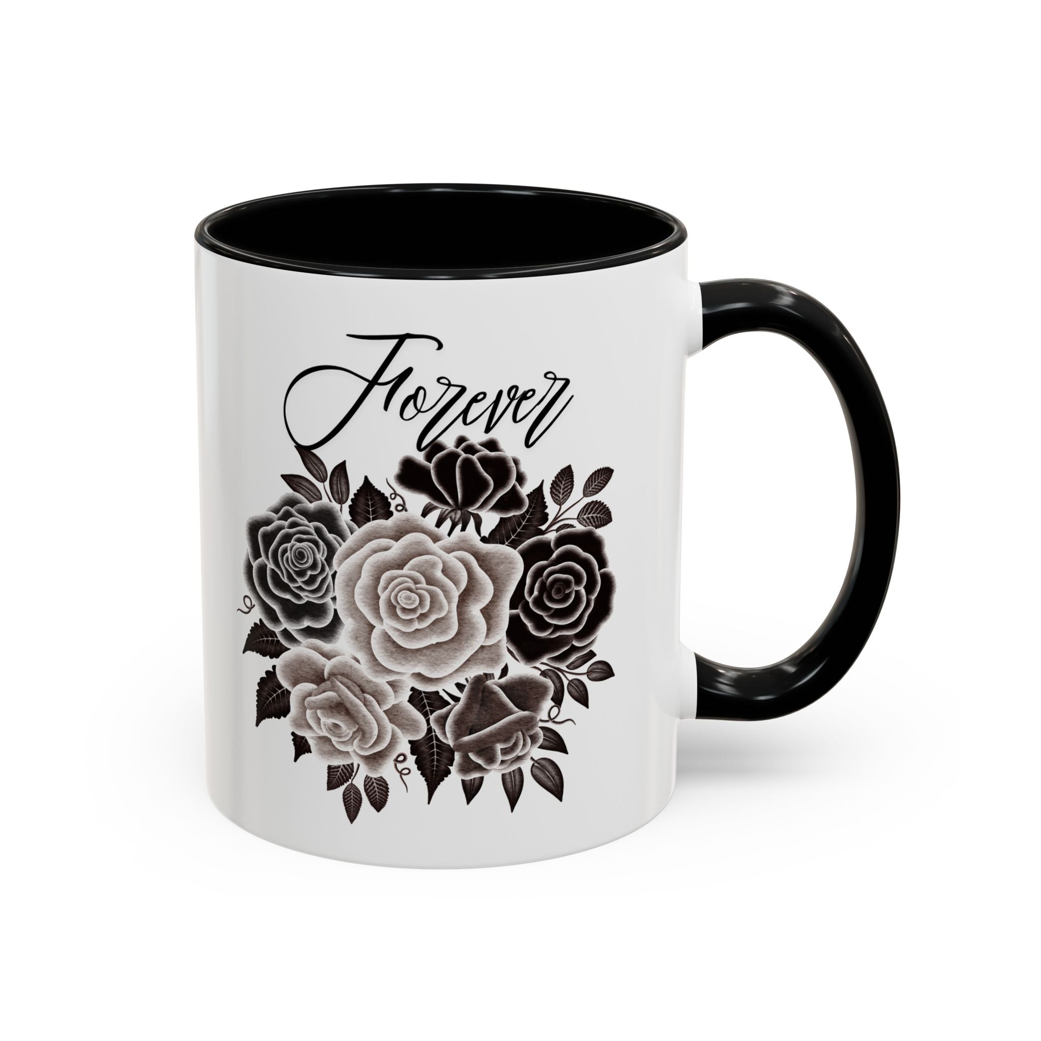 Elegant Floral Accent Coffee Mug for Coffee Lovers, Gift for Her, Home Decor, Valentine's Day, Birthday
