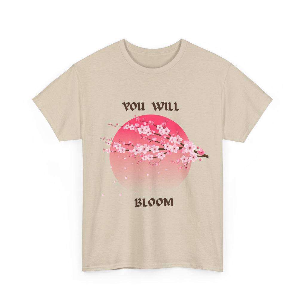 You Will Bloom T-Shirt — Cherry Blossom Inspirational Tee