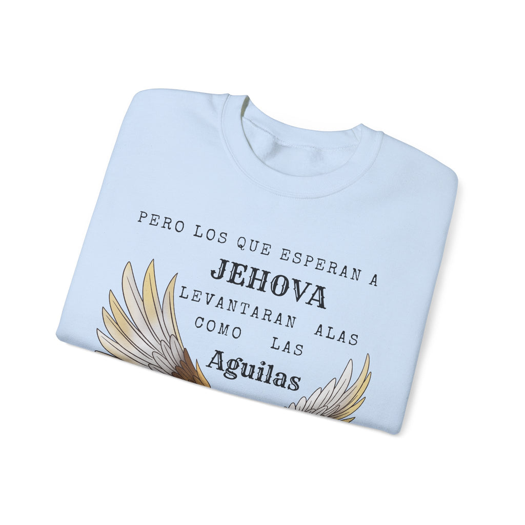 Isaías 40:31 Eagle Sweatshirt — "Pero los que esperan a Jehová" Spanish Christian Crewneck