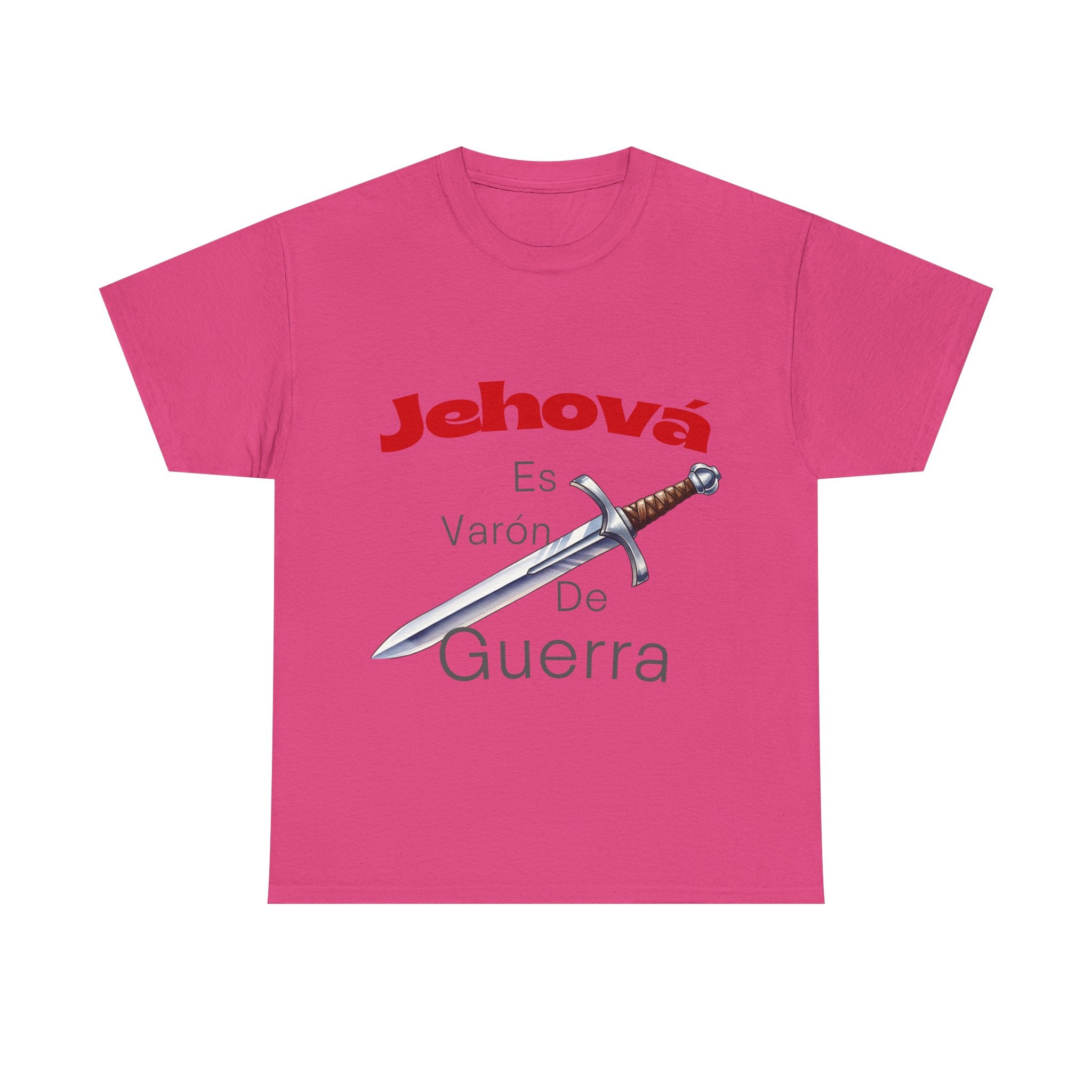 Jehová Es Varón De Guerra T-Shirt — Spanish Christian Sword Design