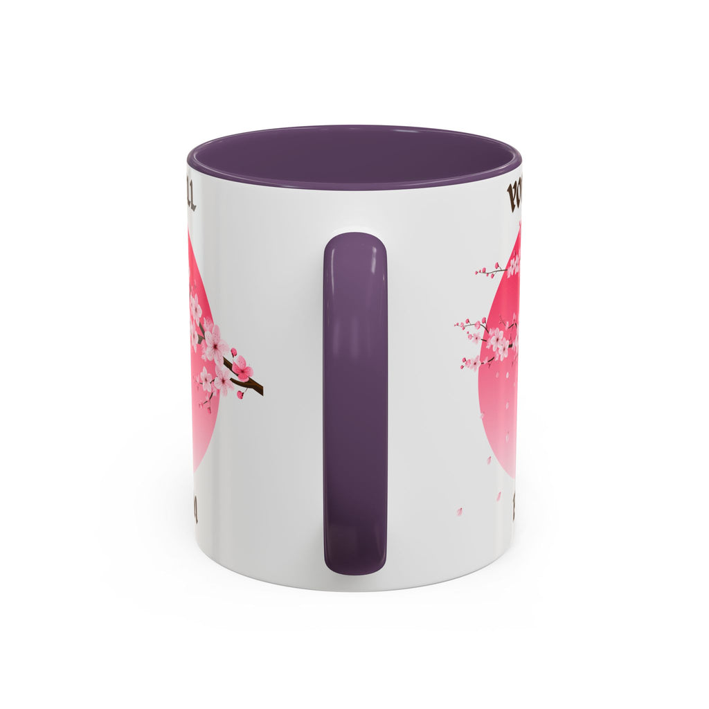 You Will Bloom Accent Coffee Mug — Cherry Blossom Inspirational 11/15oz