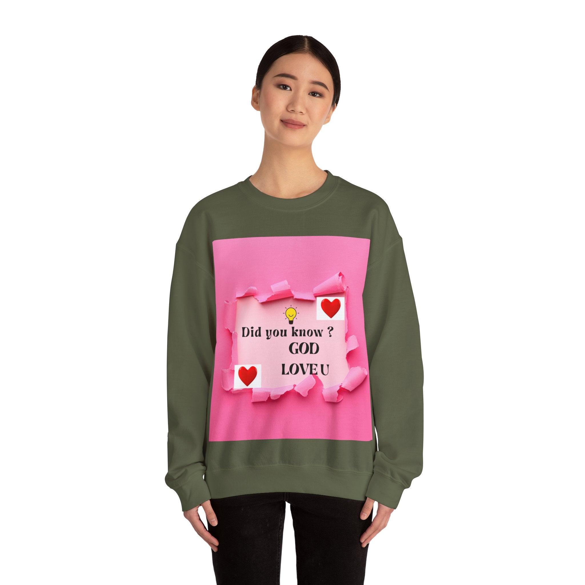 Cute Love Message Crewneck Sweatshirt, Cozy Gift for Her, Valentine's Day, Inspirational Sweater, Comfortable Everyday Wear