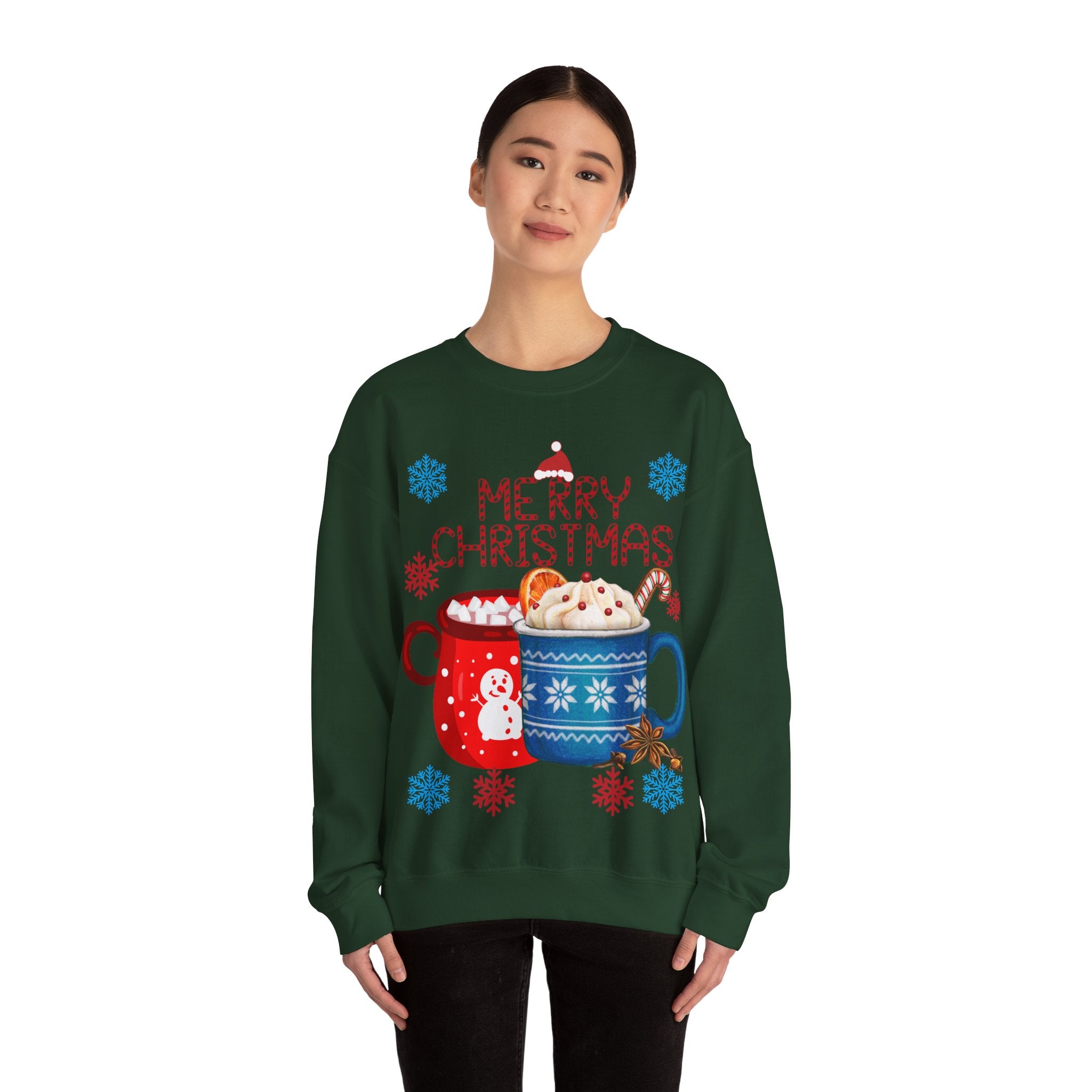 Merry Christmas Hot Cocoa Crewneck Sweatshirt