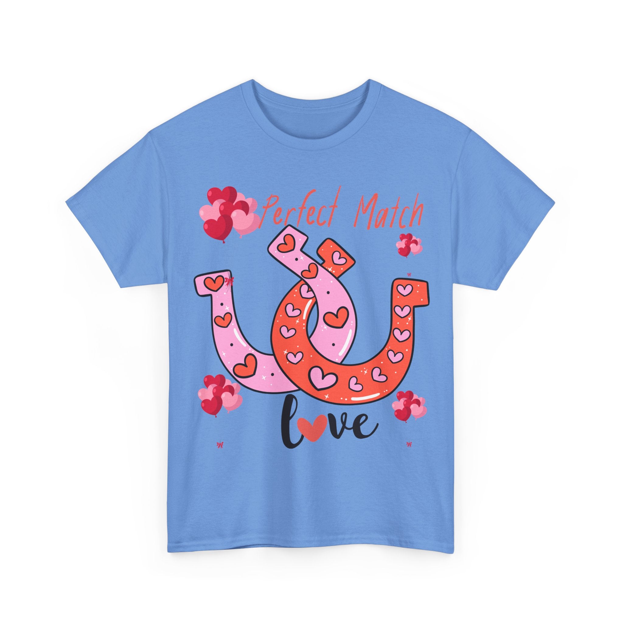 Perfect Match Love T-Shirt — Cute Horseshoe Valentine Tee