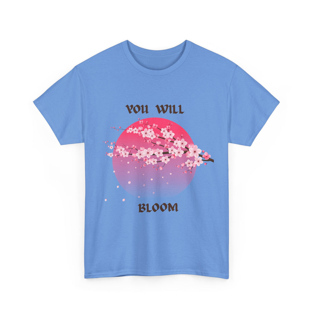 You Will Bloom T-Shirt — Cherry Blossom Inspirational Tee