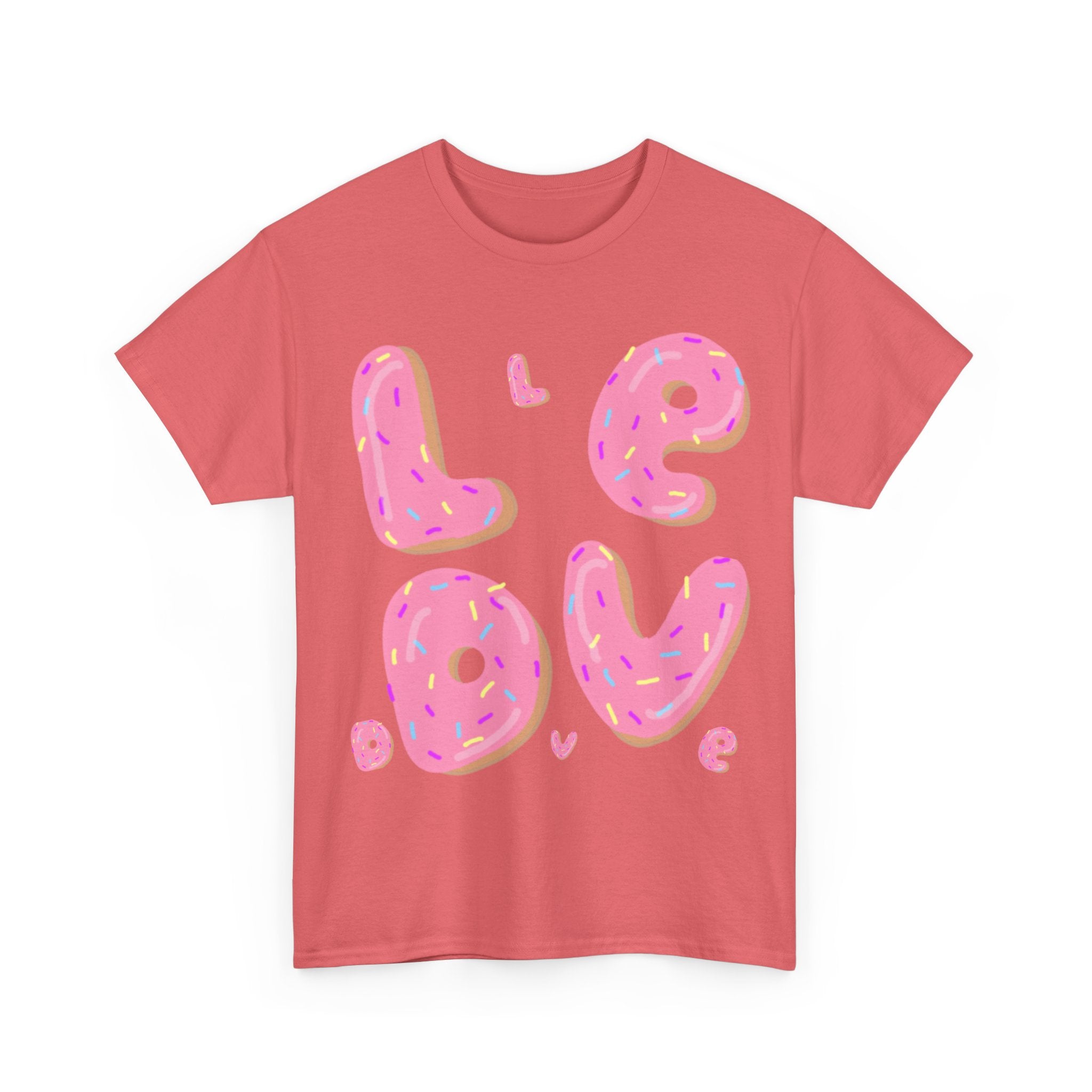 Sweet Love Donut Tee - Unisex Heavy Cotton T-Shirt for Foodies and Fun-Lovers