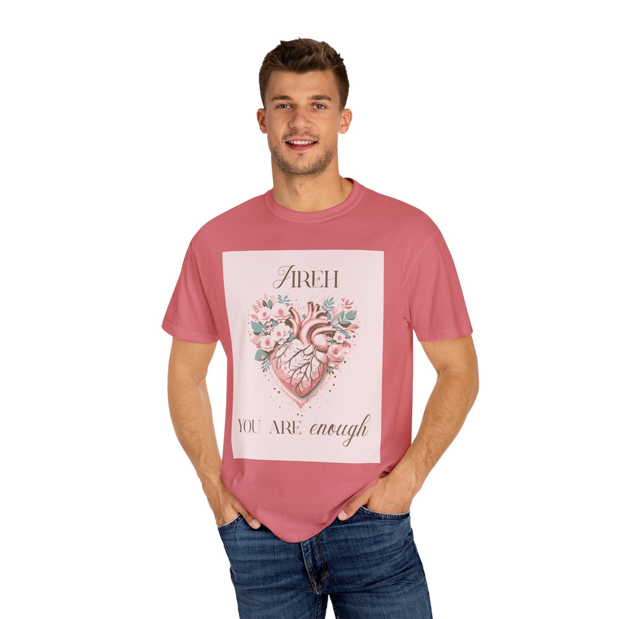 You Are Enough Floral Heart T-Shirt