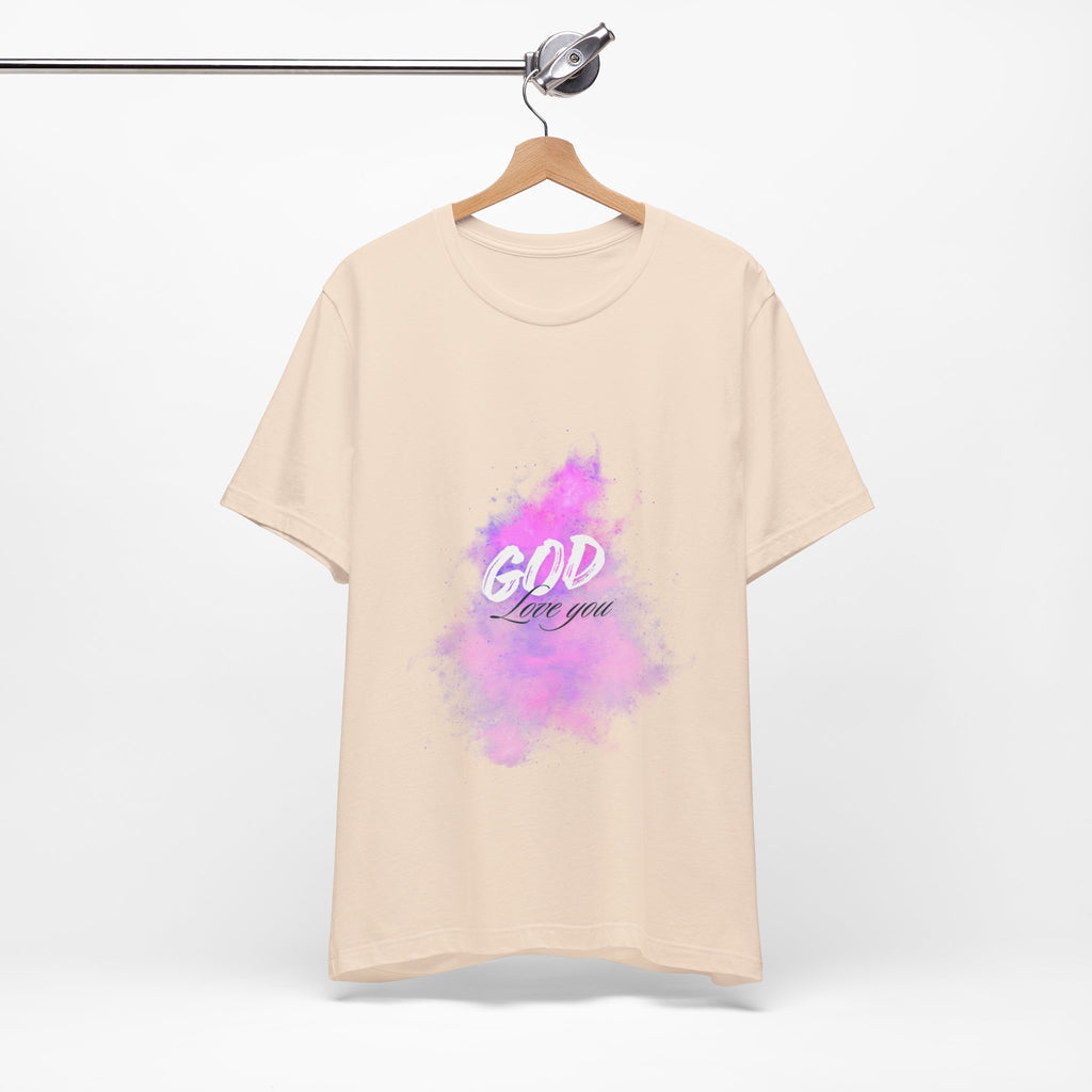 God Love You Tee - Inspirational Short Sleeve Shirt, Faith-Based Gift, Christian Apparel, Motivational T-Shirt, Perfect for Worship