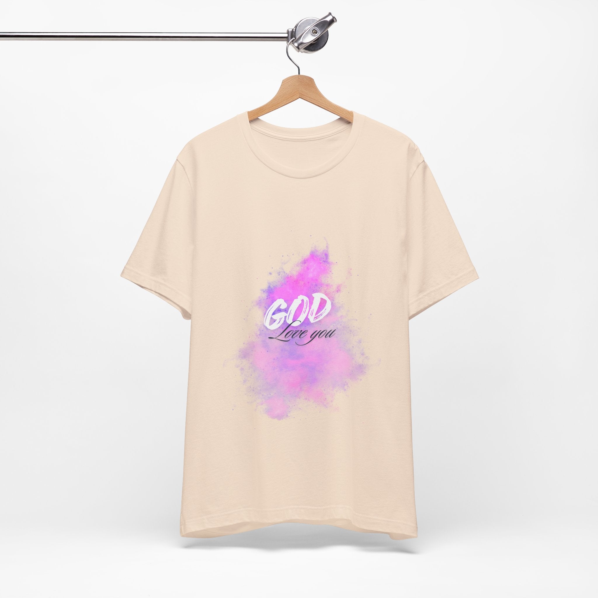 God Love You Tee - Inspirational Short Sleeve Shirt, Faith-Based Gift, Christian Apparel, Motivational T-Shirt, Perfect for Worship