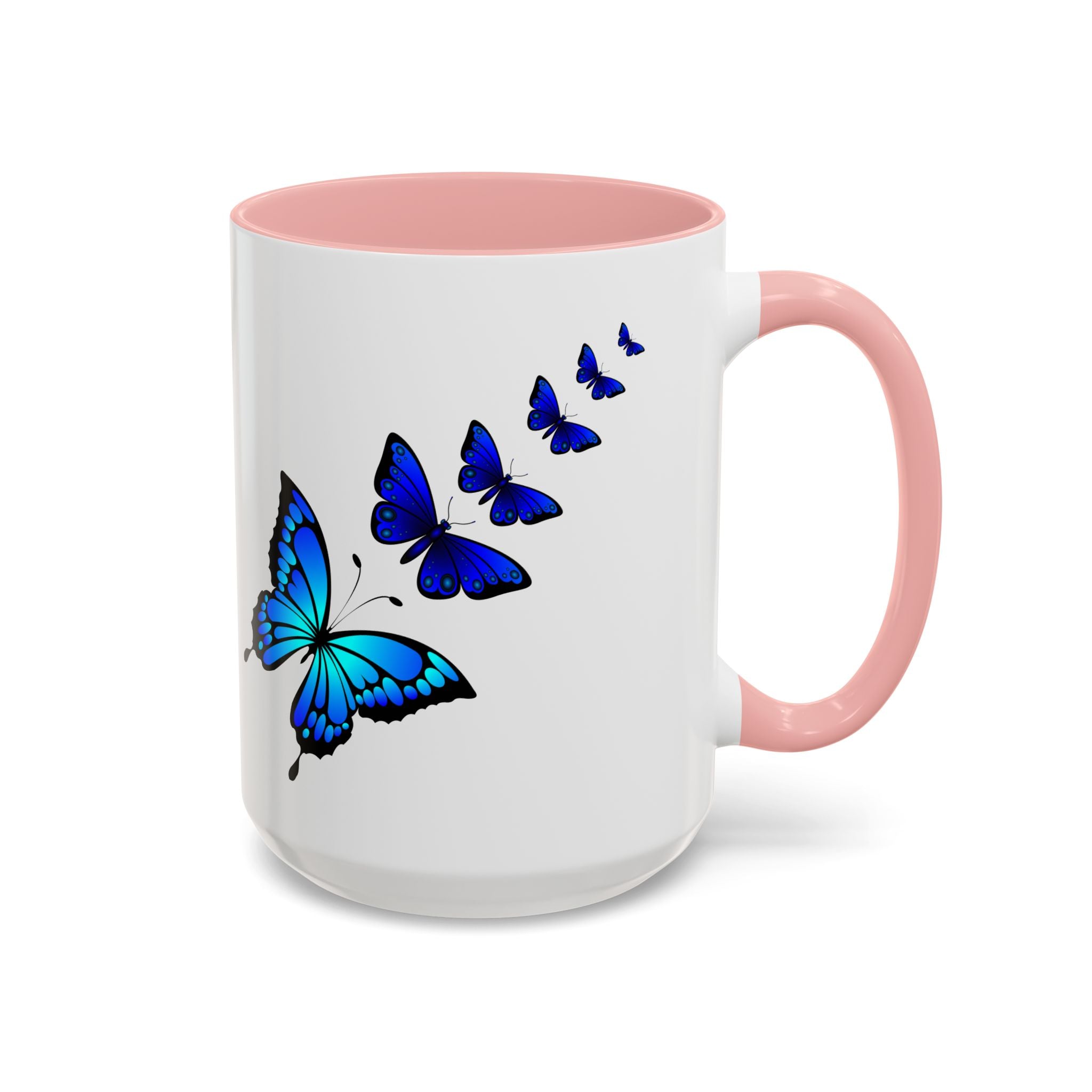 Butterfly Accent Coffee Mug | Colorful Butterfly Design | Perfect Gift for Nature Lovers | Home & Office Decor | 11oz & 15oz