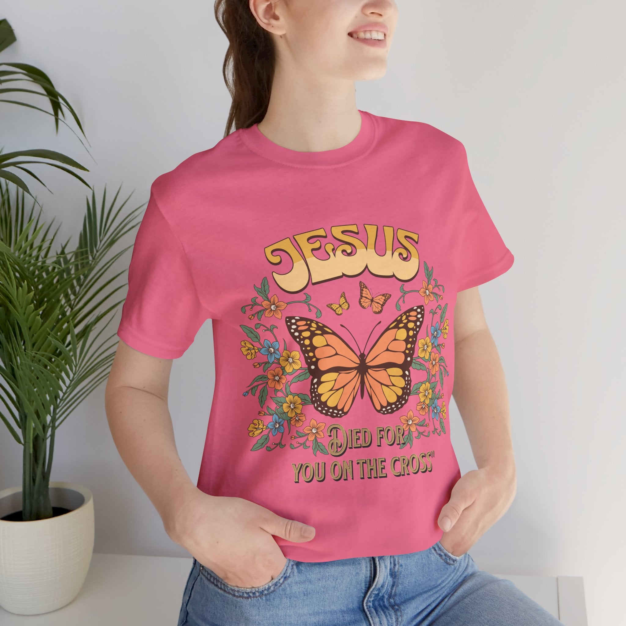 Jesus Butterfly Tee, Vintage Inspired Christian Unisex T-Shirt, Faith Apparel, Religious Gift, Casual Wear