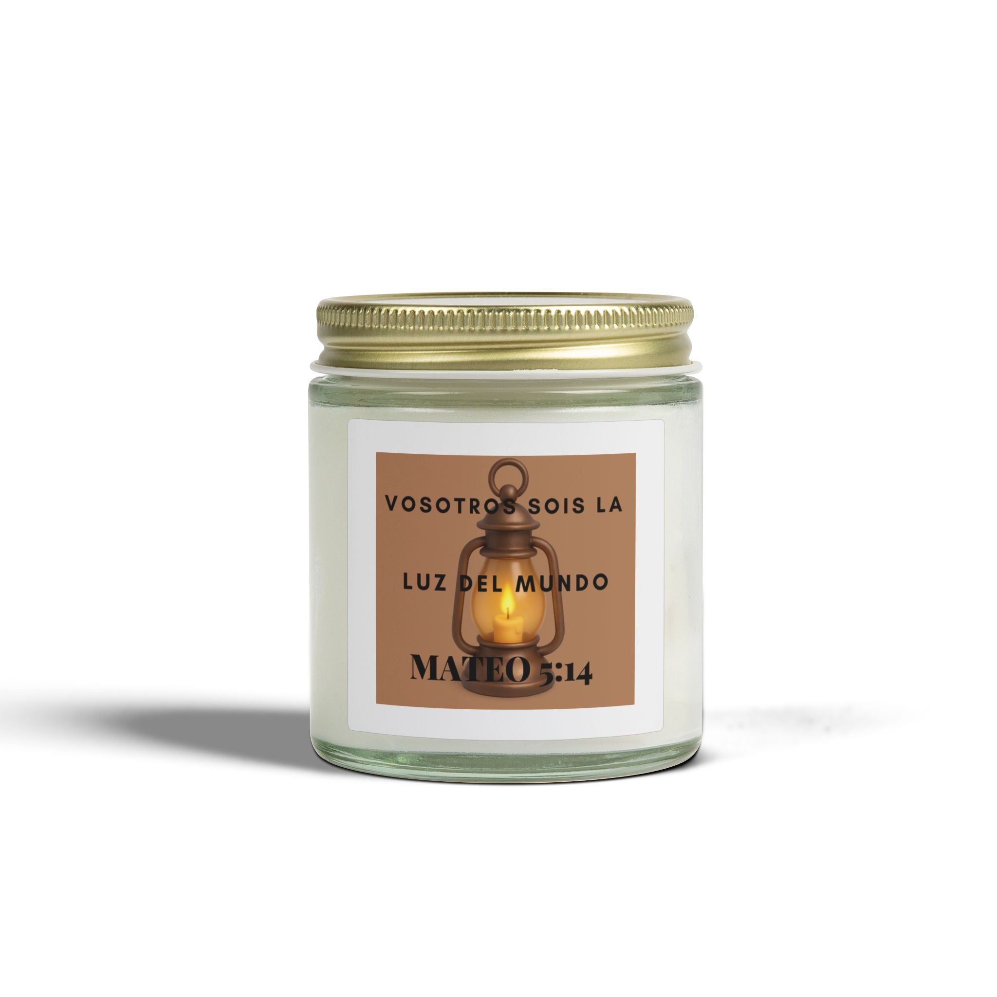 Scented Candle — Coconut Apricot Wax (4oz/9oz) — “Vosotros Sois la Luz del Mundo” Mateo 5:14