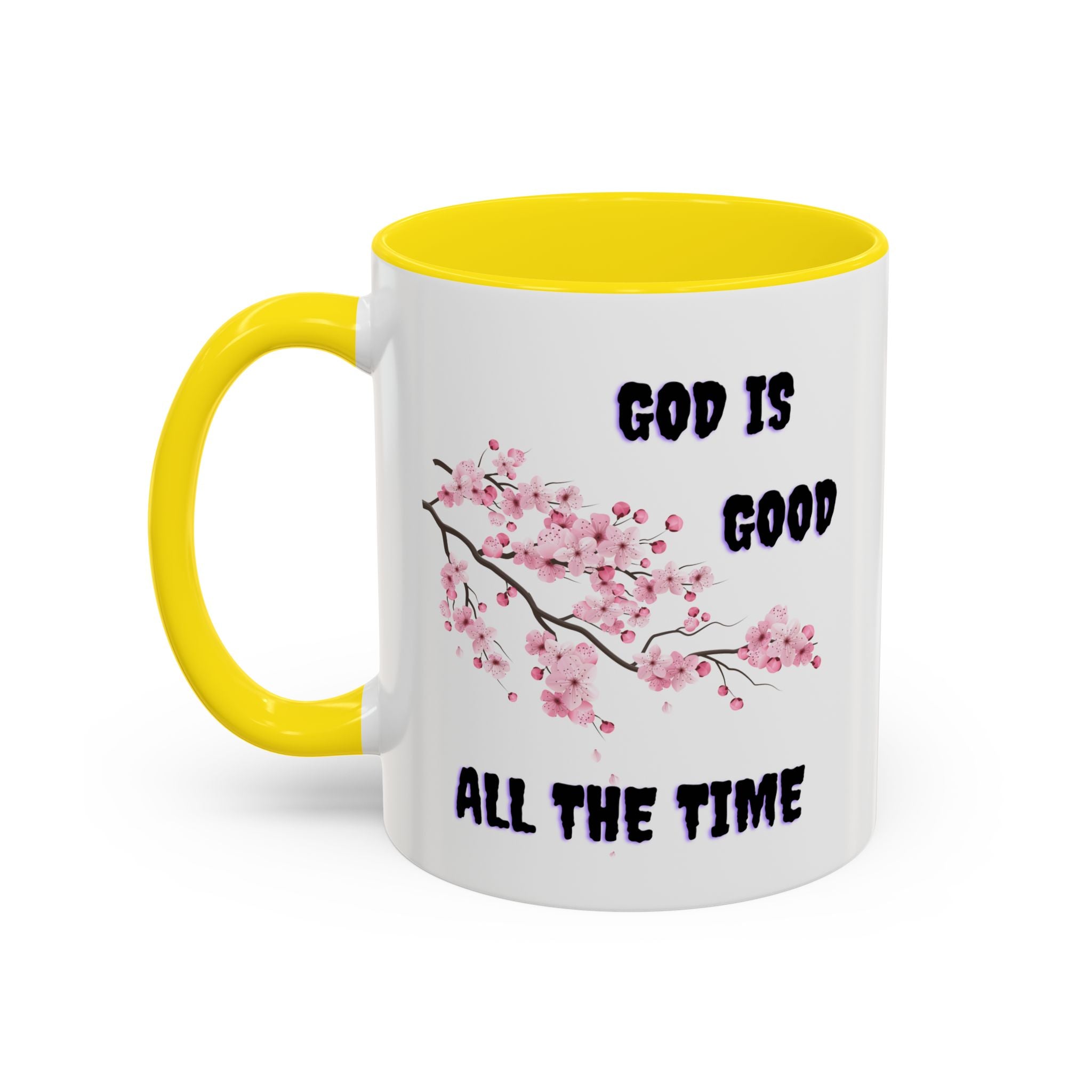 Inspirational Coffee Mug - God is Good, Floral Design, Gift for Faith Friends, Perfect for Mother's Day, Church Gatherings, Daily Motivation