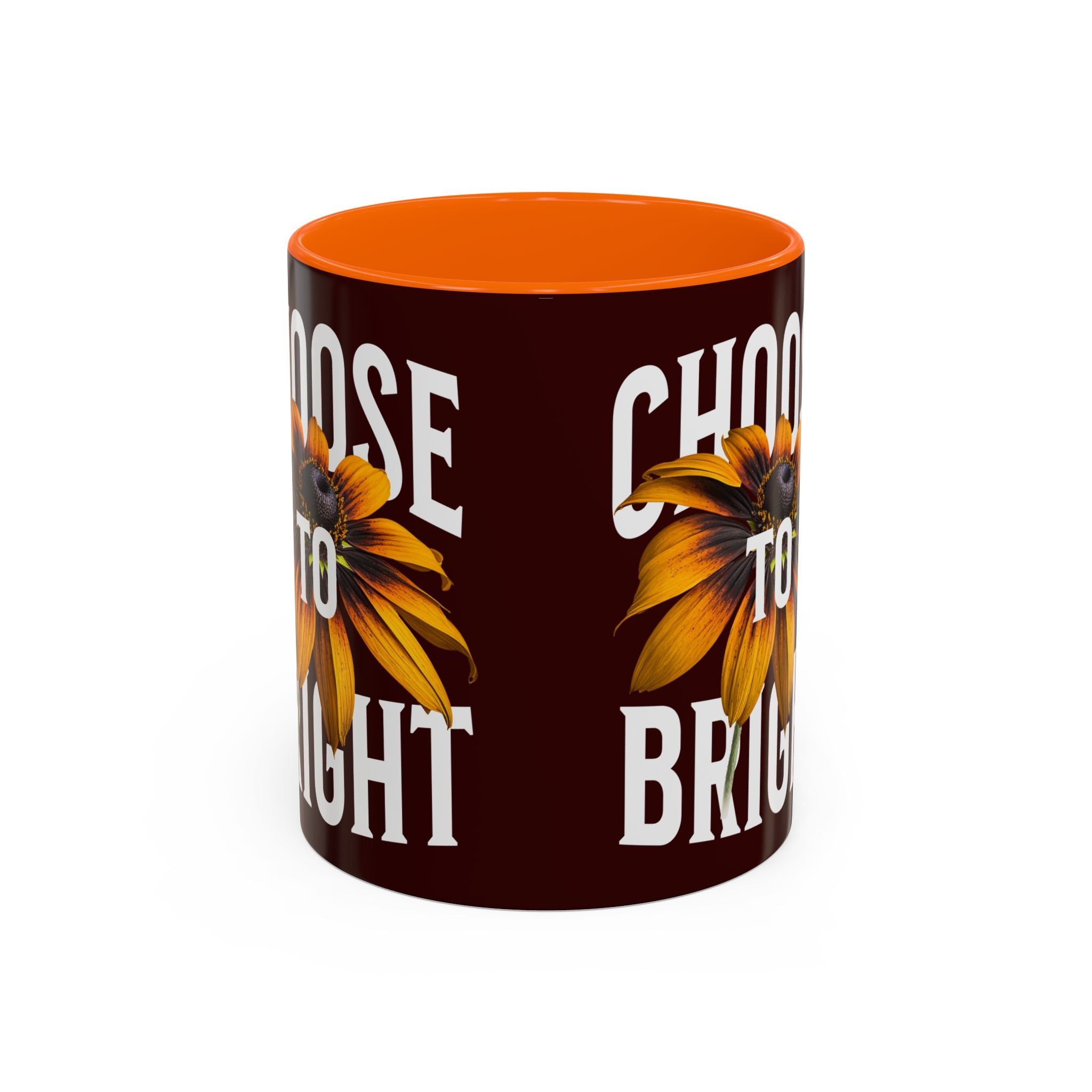 Choose to Be Bright Coffee Mug — Sunflower Accent Ceramic Mug (11/15oz)
