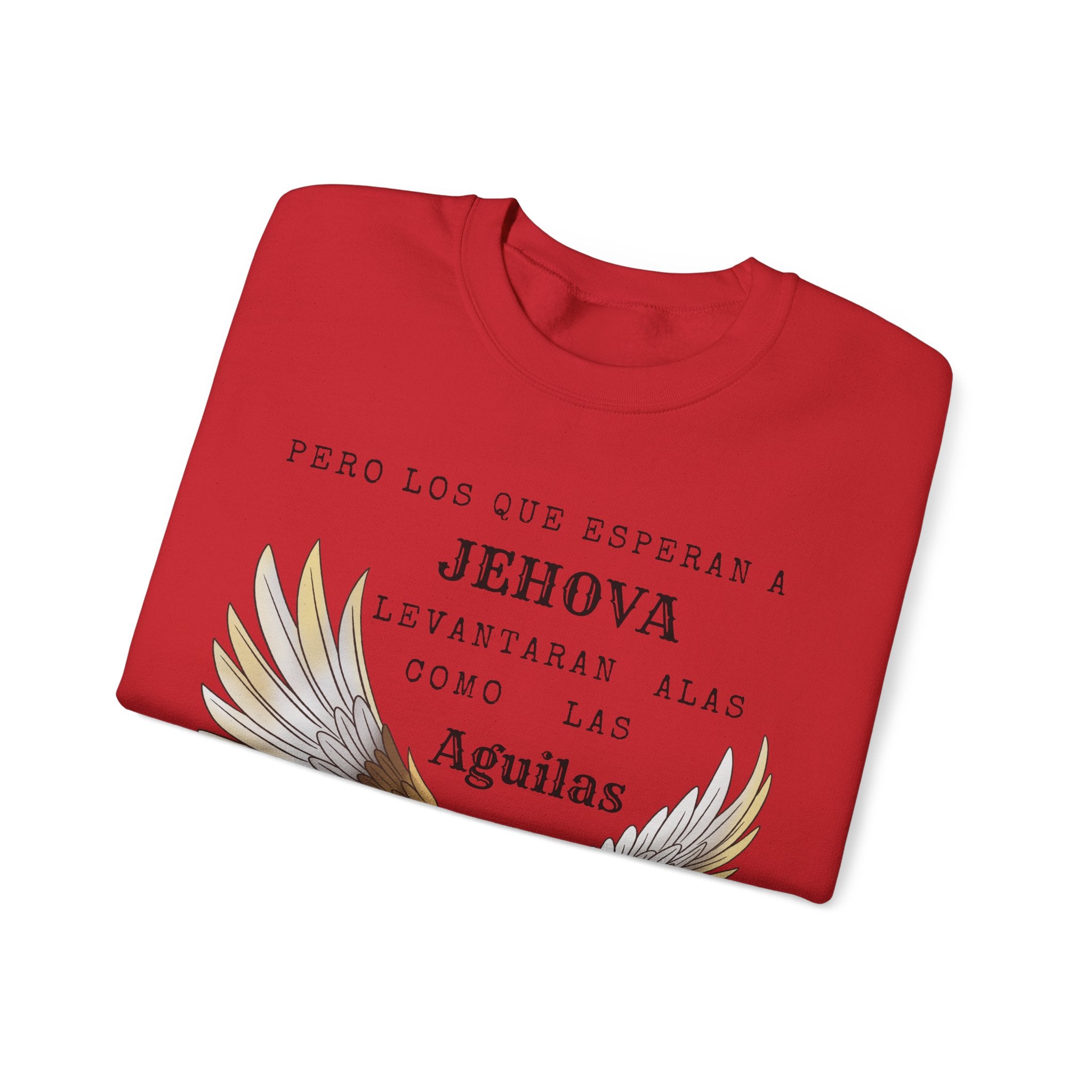 Isaías 40:31 Eagle Sweatshirt — "Pero los que esperan a Jehová" Spanish Christian Crewneck