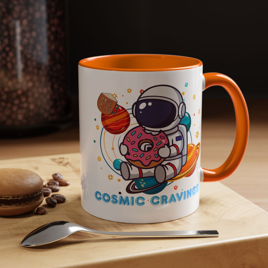 Cosmic Cravings Coffee Mug, Space-Themed Drinkware, Cute Astronaut Gift, Fun Kitchen Decor, Perfect for Space Lovers!