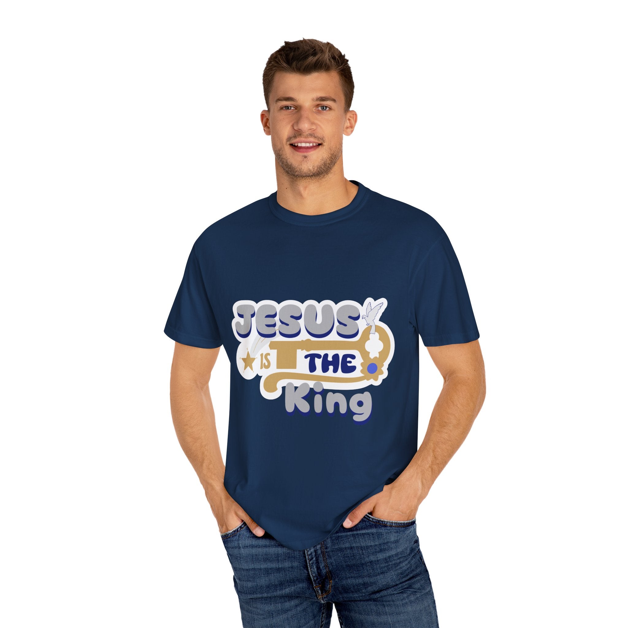 Jesus Is The King T-Shirt — Retro Christian Faith Tee