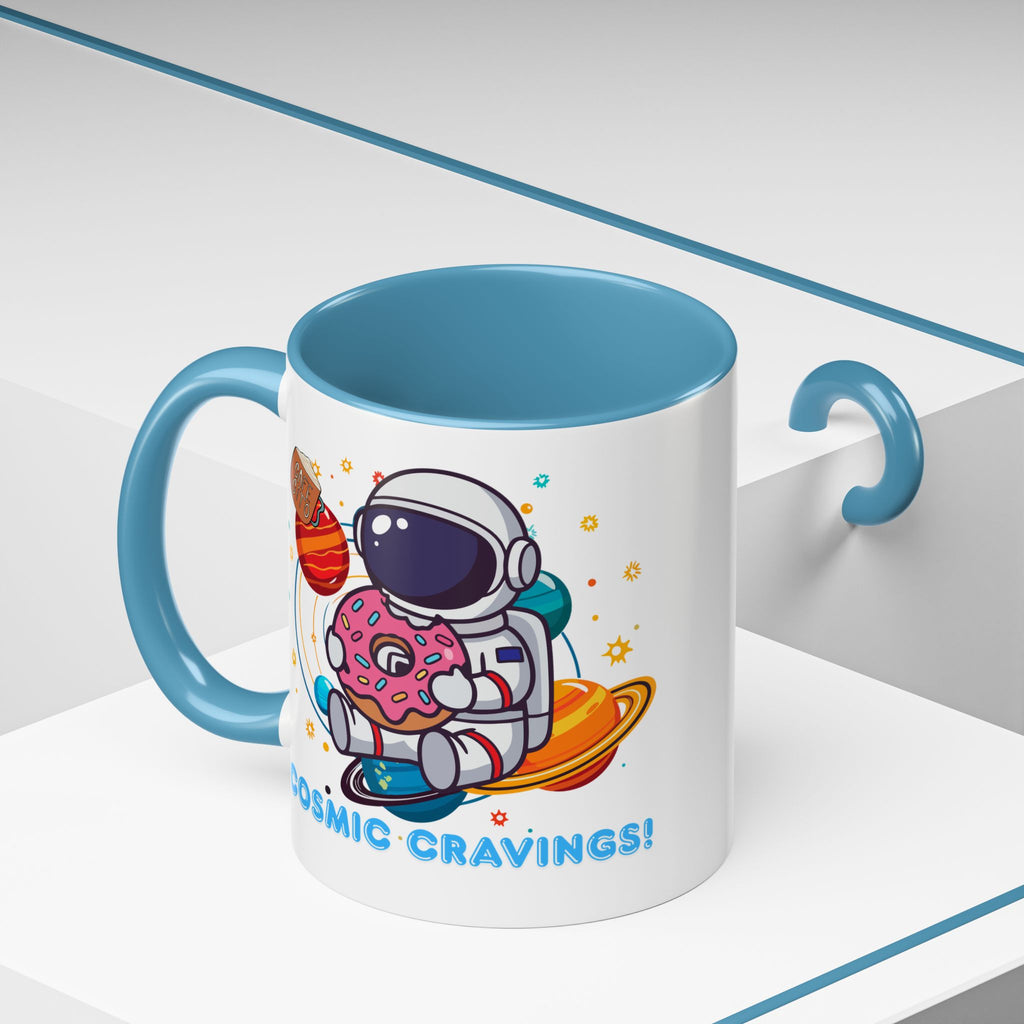 Cosmic Cravings Coffee Mug, Space-Themed Drinkware, Cute Astronaut Gift, Fun Kitchen Decor, Perfect for Space Lovers!
