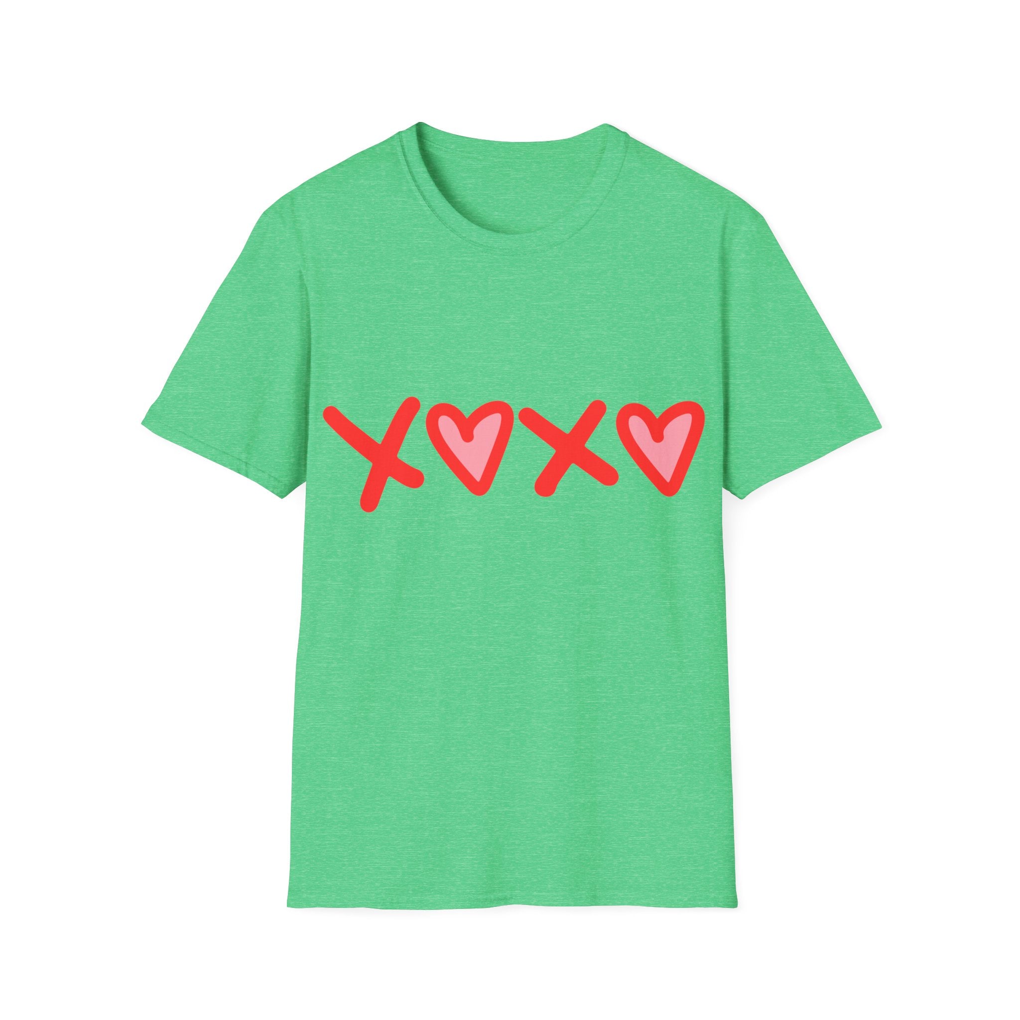 XX Valentine’s Day Tee – Cute Red Heart Hugs & Kisses T-Shirt