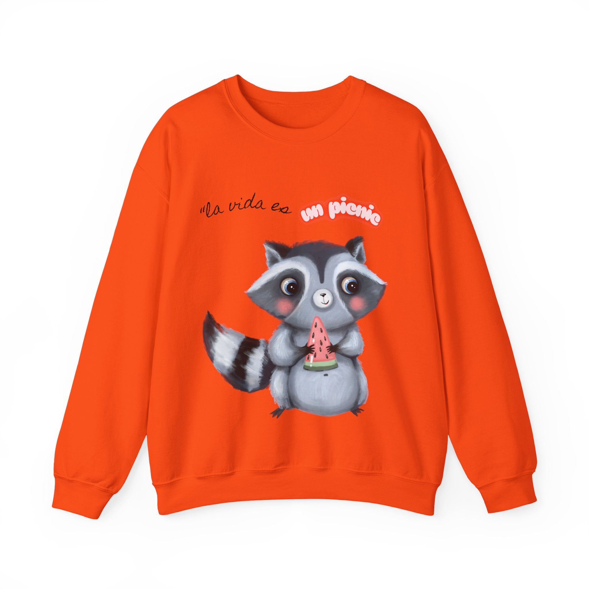 Cute Raccoon Sweatshirt, Cozy Fall Apparel, Gift for Animal Lovers, Cute Crewneck for Kids and Adults, Sweatshirt for Birthdays, Party Wear