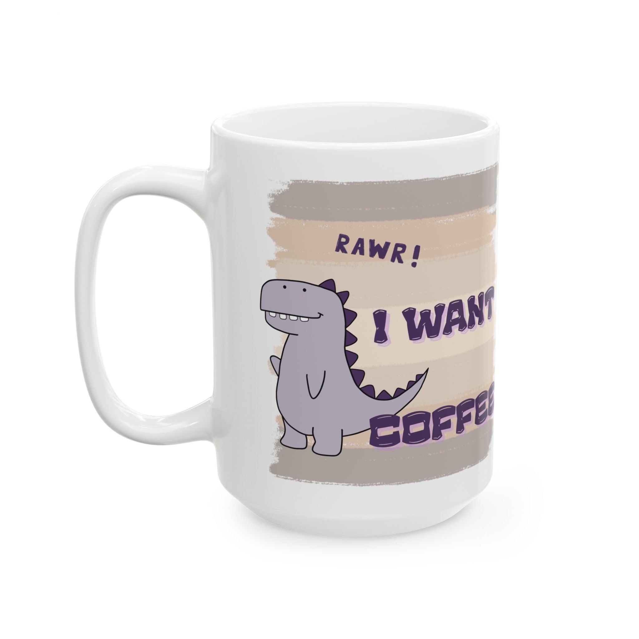 Cute Dinosaur Coffee Mug | Fun Ceramic Cup for Coffee Lovers | Gift for Birthdays, Holidays, Office Use, Cute Mug