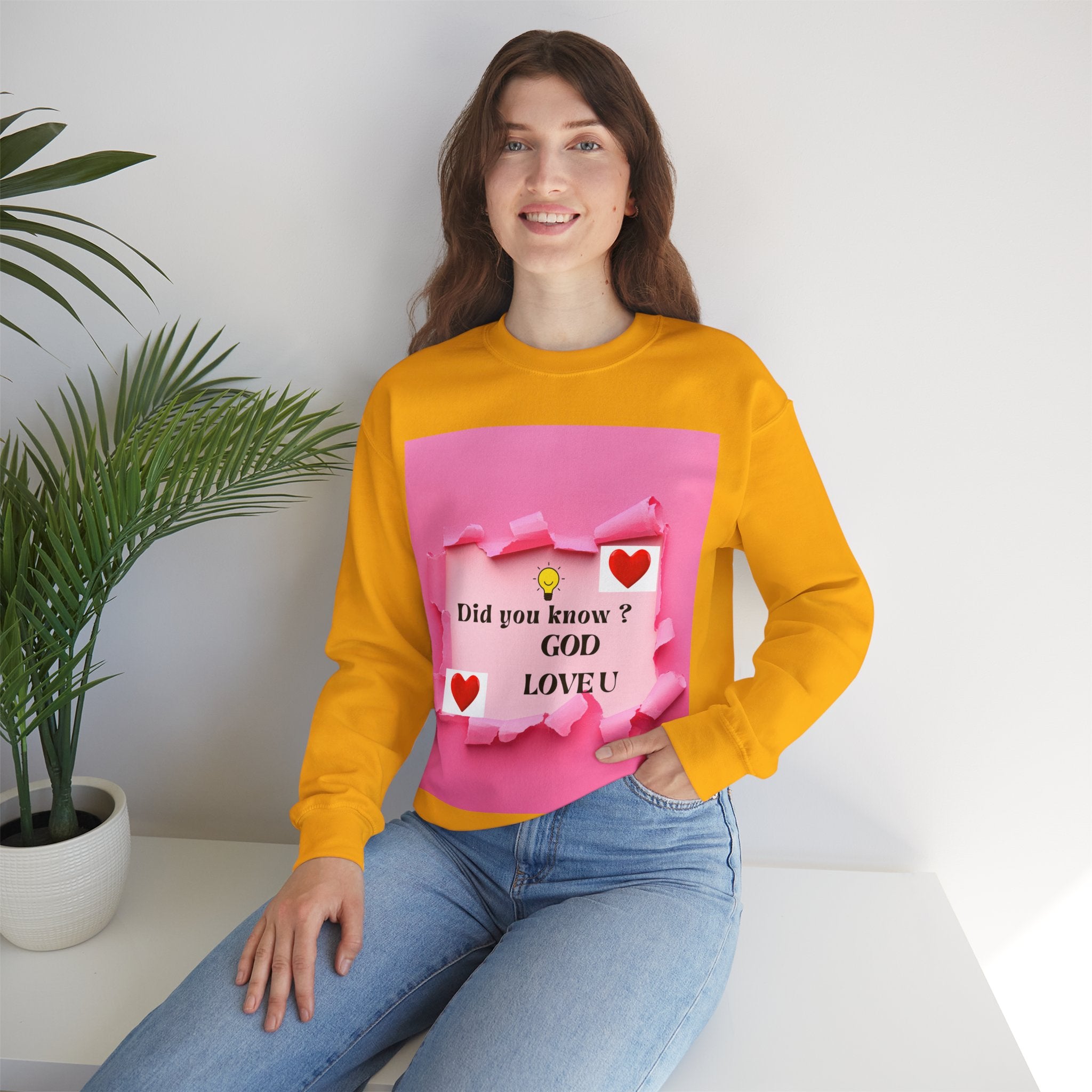 Cute Love Message Crewneck Sweatshirt, Cozy Gift for Her, Valentine's Day, Inspirational Sweater, Comfortable Everyday Wear