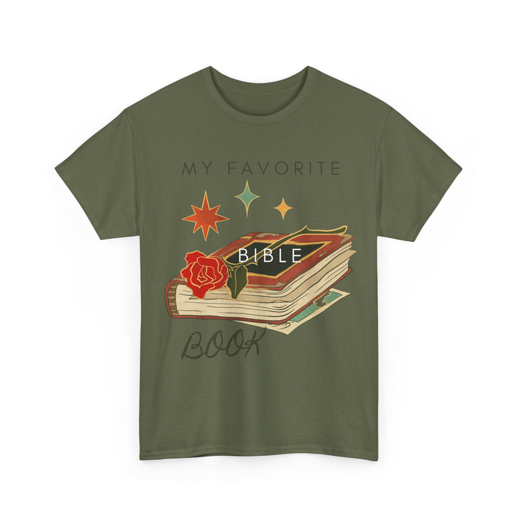 Bible Graphic Tee — "My Favorite Book" Christian Faith T-Shirt