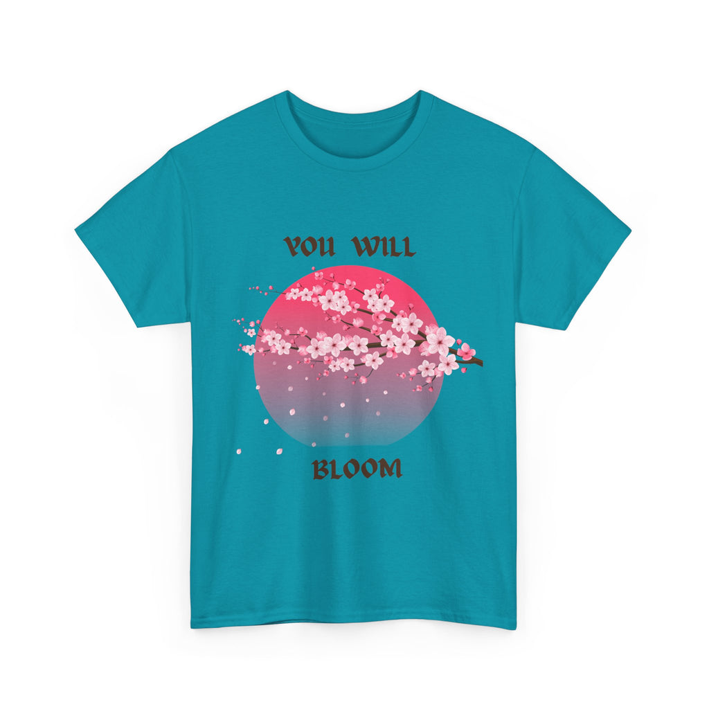 You Will Bloom T-Shirt — Cherry Blossom Inspirational Tee