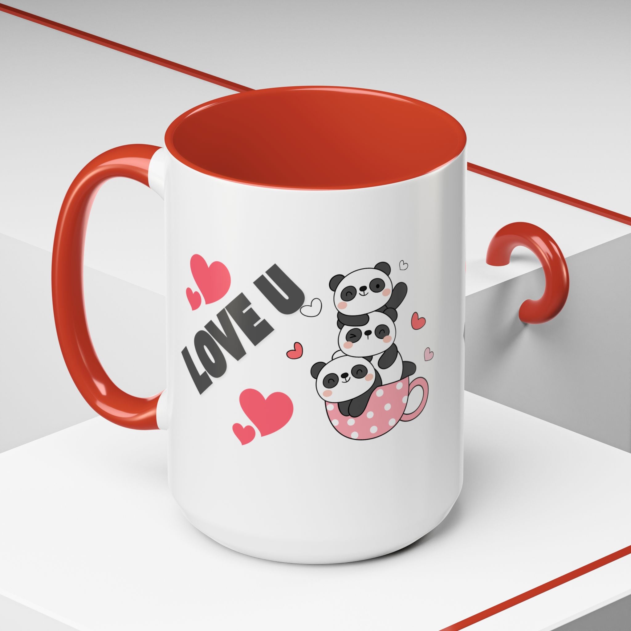 Adorable Panda Love Coffee Mug - Perfect Gift for Couples, Birthdays, Valentine's Day, Cute Kitchen Decor