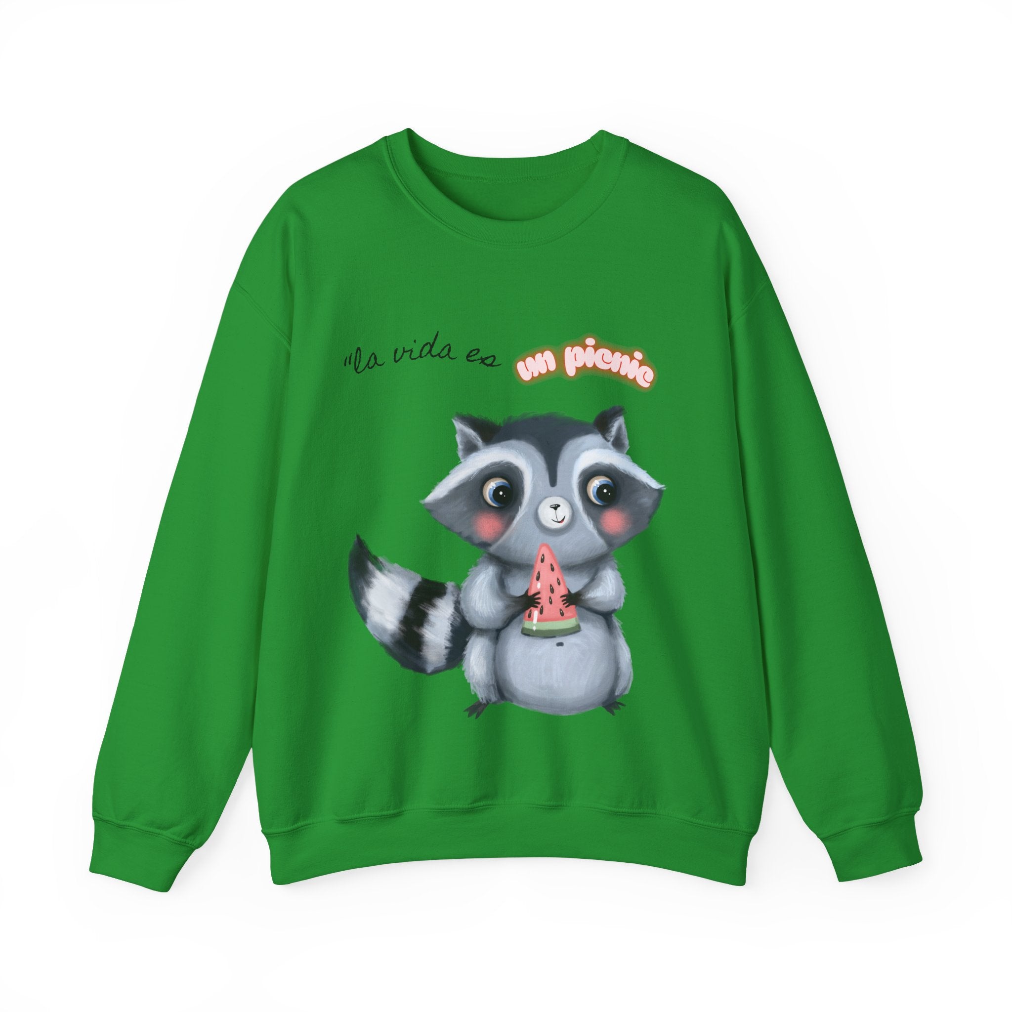 Cute Raccoon Sweatshirt, Cozy Fall Apparel, Gift for Animal Lovers, Cute Crewneck for Kids and Adults, Sweatshirt for Birthdays, Party Wear