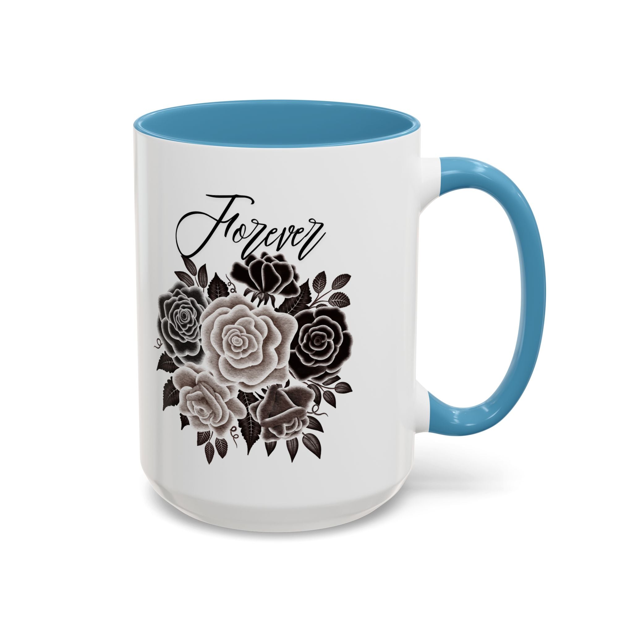 Elegant Floral Accent Coffee Mug for Coffee Lovers, Gift for Her, Home Decor, Valentine's Day, Birthday