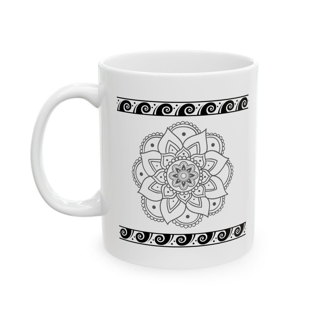 Elegant Mandala Ceramic Mug - Black and White Design, Perfect for Coffee Lovers, Gift for Tea Enthusiasts, Home or Office Decor, [...]