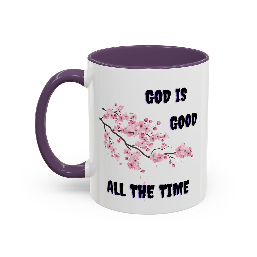 Inspirational Coffee Mug - God is Good, Floral Design, Gift for Faith Friends, Perfect for Mother's Day, Church Gatherings, Daily Motivation