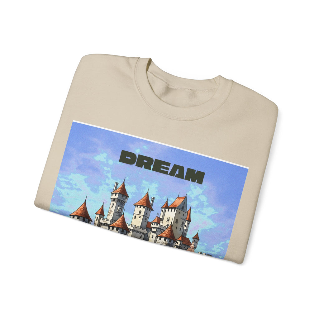 Dreamy Castle Crewneck Sweatshirt, Cozy Graphic Sweatshirt, Unisex Pullover, Pastel Art Apparel, Fantasy Sweatshirt