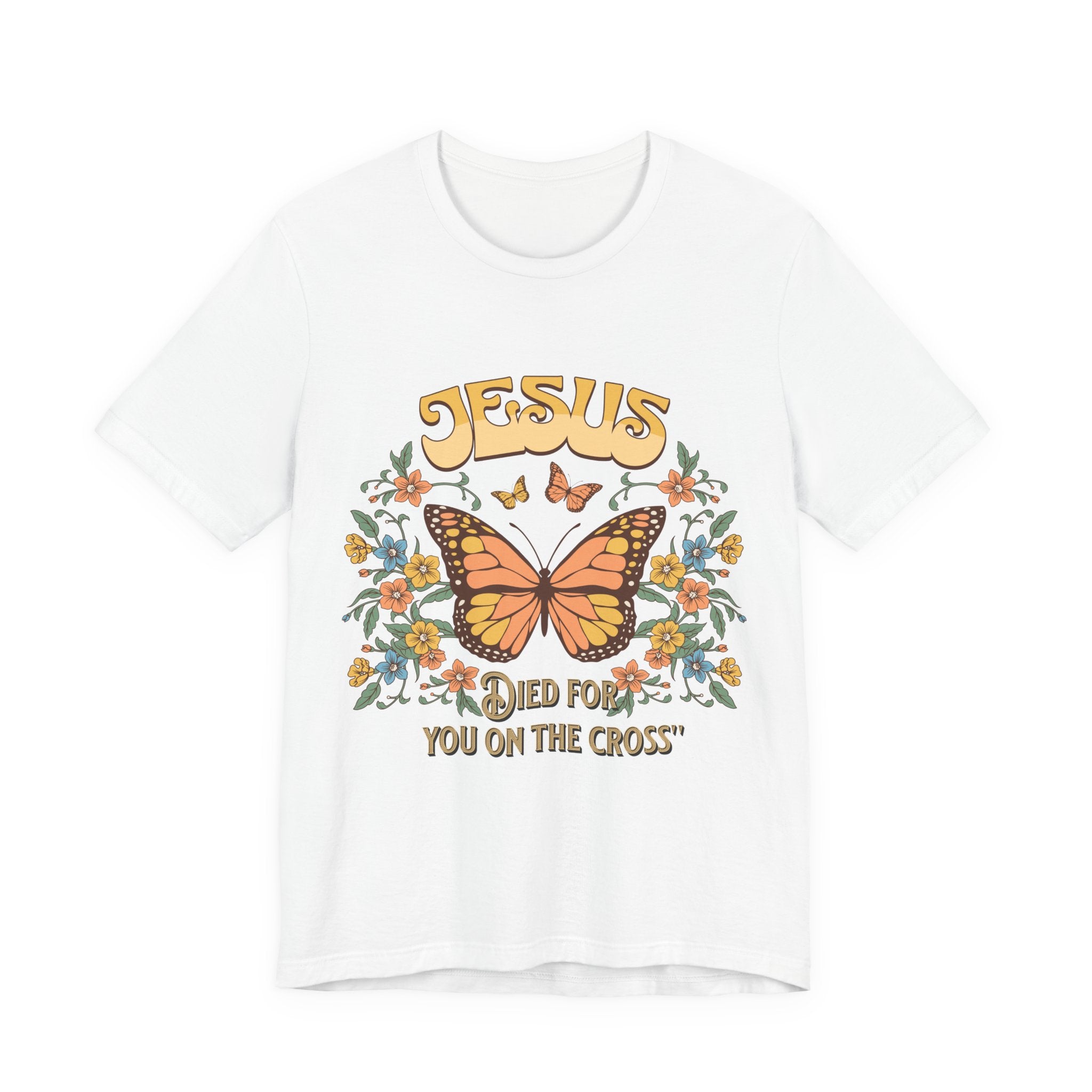 Jesus Butterfly Tee, Vintage Inspired Christian Unisex T-Shirt, Faith Apparel, Religious Gift, Casual Wear