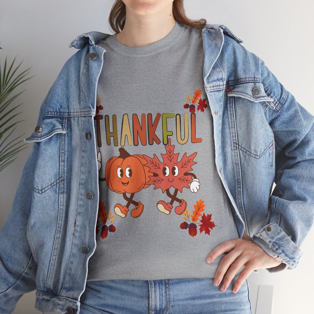 Thankful Fall Unisex Tee, Autumn Shirt, Thanksgiving Gift, Cute Graphic T-Shirt, Seasonal Wear, Holiday Apparel