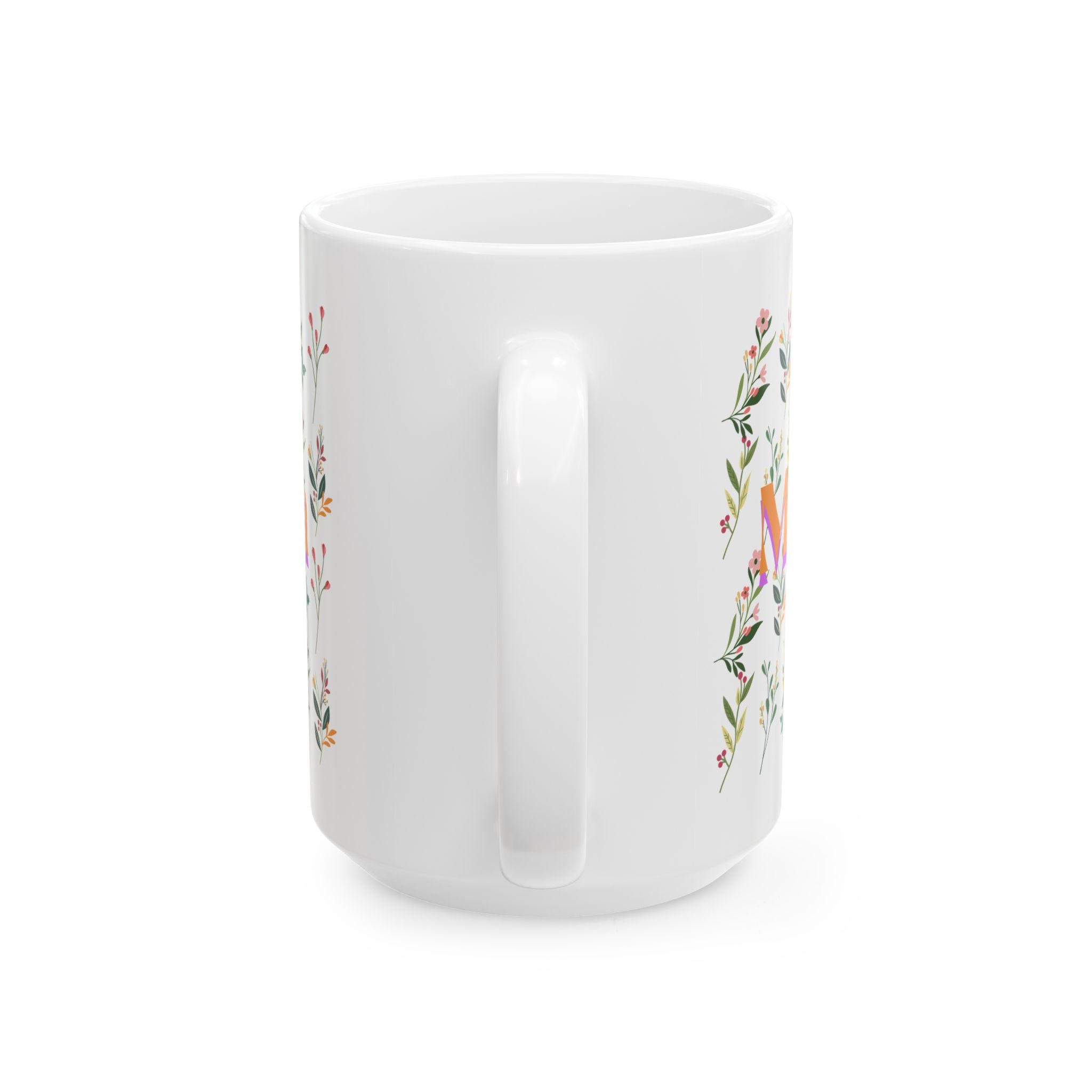 Floral Mother’s Day Ceramic Mug, Gift for Mom, Tea Coffee Cup, 11oz and 15oz, Spring Inspired Drinkware
