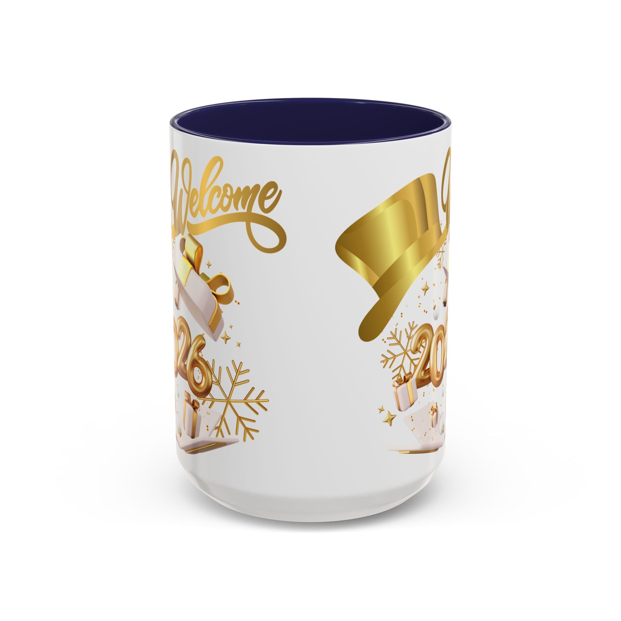 2026 New Year Coffee Mug — "Welcome 2026" Gold Celebration Accent Mug
